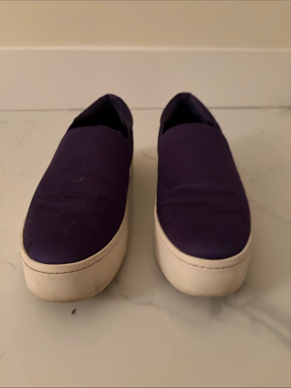 Vince Purple Platform Slip-On Sneakers